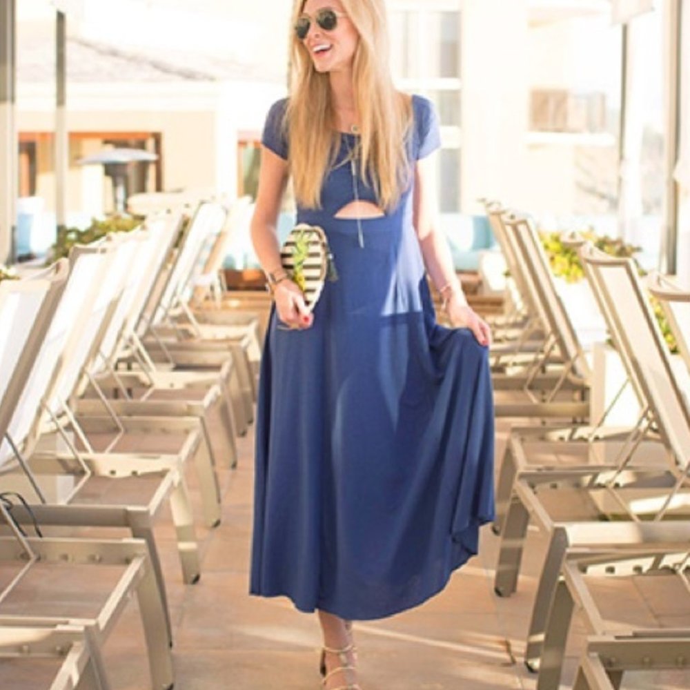 Free People Blue Maxi Dress